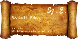 Szakali Edda névjegykártya